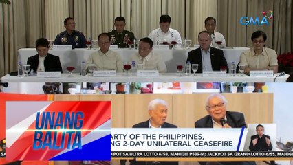 Communist Party of the Philippines, nagdeklara ng 2-day Unilateral Ceasefire | UB