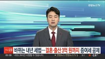 바뀌는 내년 세법…결혼·출산 3억원까지 증여세 공제