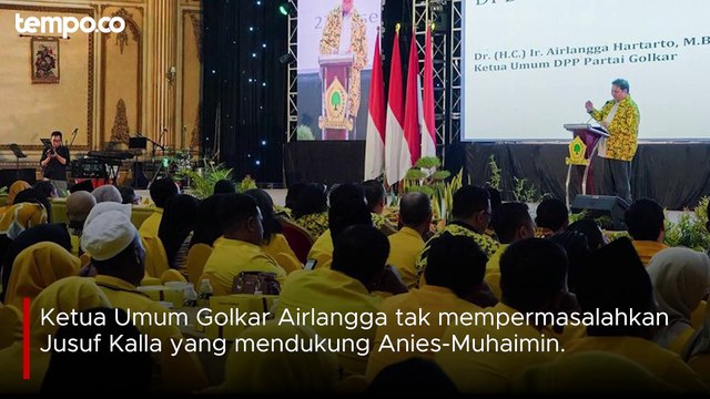 Kata Airlangga soal Jusuf Kalla yang Lebih Memilih Anies Dibanding Prabowo