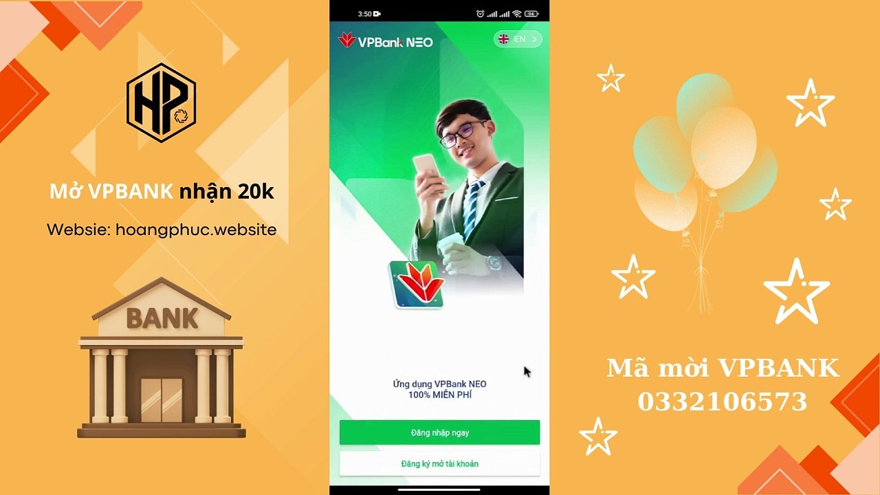 Mở tài khoản ngân hàng VPBANK NEO nhận tới 20k vào túi