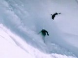 Crazy Snowboard run down an Avalanche in New Zealand
