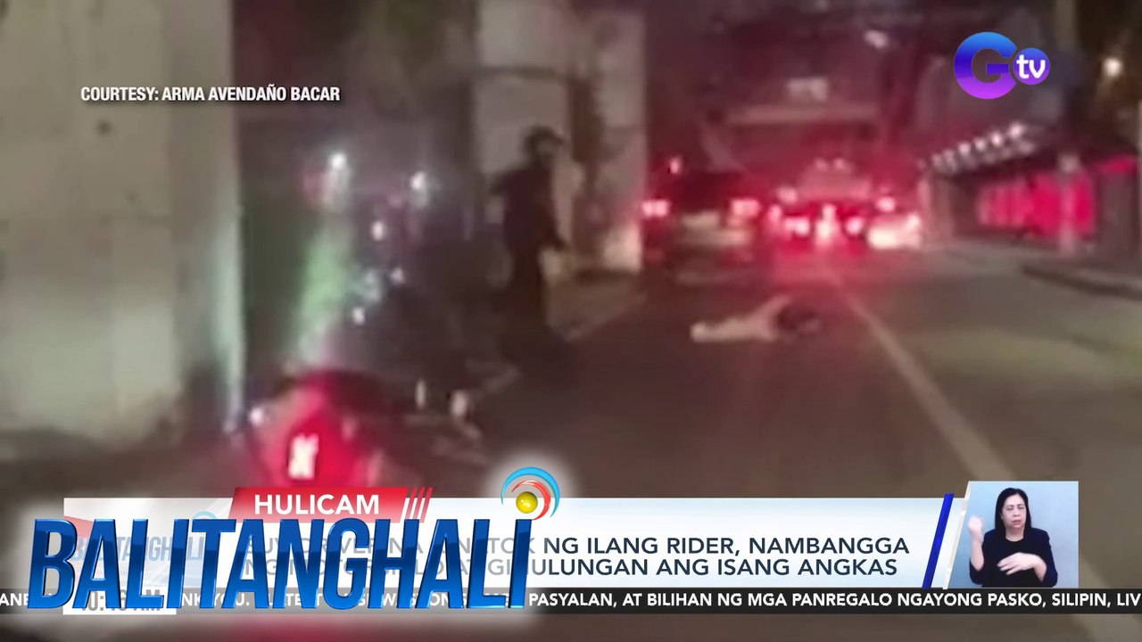 SUV driver na kinatok ng ilang rider, nambangga ng motorsiklo at ginulungan ang isang angkas | BT