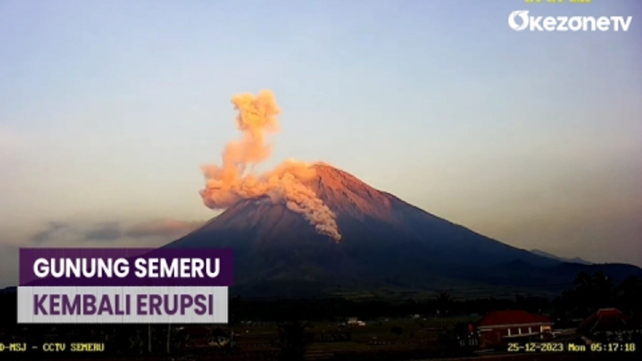 Gunung Semeru Erupsi Lagi, Tinggi Letusan Capai 1000 Meter