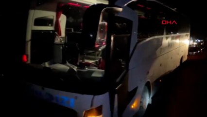 Amasya'da yolcu otobüsü yoldan çıktı