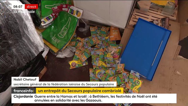 Isère: Un entrepôt du Secours populaire a été cambriolé samedi à Echirolles causant pour l'association un préjudice estimé à quelque 300.000 euros - VIDEO