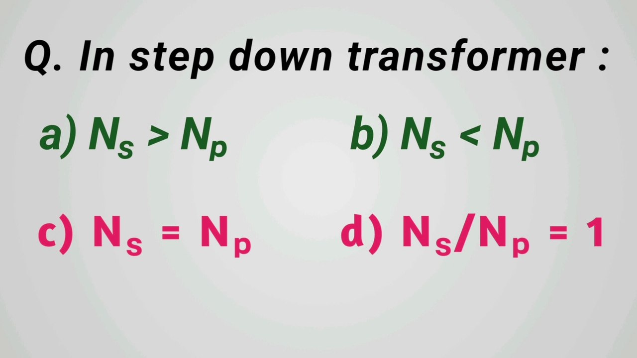 In step down transformer