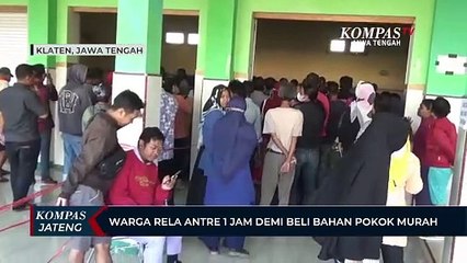 Warga Rela Antre 1 Jam Demi Beli Bahan Pokok Murah