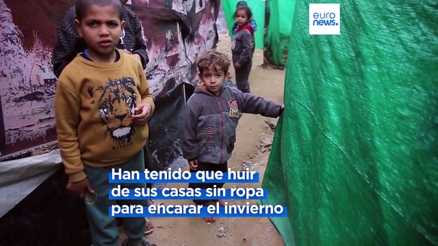 Guerra en Gaza | Empeoran las condiciones de los refugiados al llegar el frío invernal