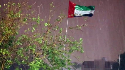 ليلة ممطرة ورياح في الشارقة مناخ#طقس