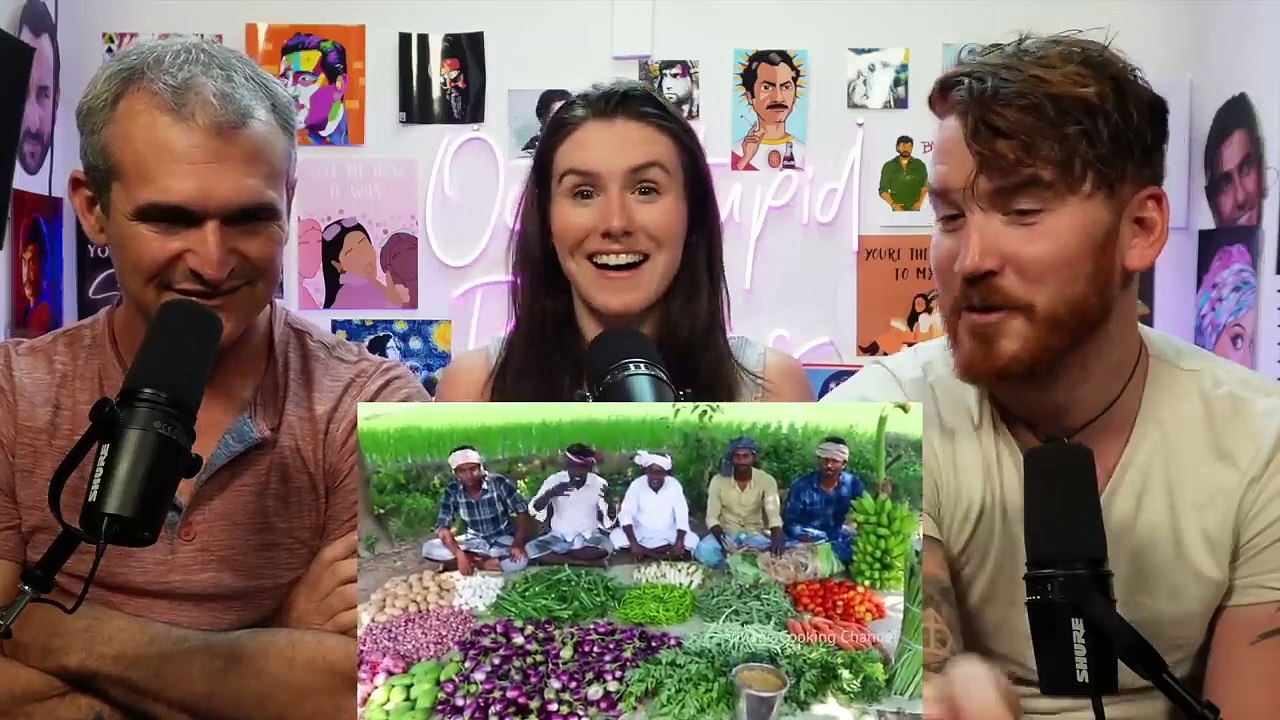 KING of VEGETABLE _ SAMBAR Recipe with Four Side Dish _ Veg Village Food Cooking in Village REACTION