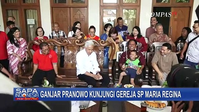Capres Ganjar Pranowo Ucapkan Selamat Natal kepada Jemaat Gereja Katolik SP Maria Regina di Solo!