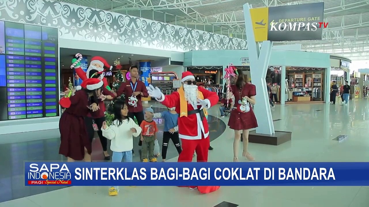 Rayakan Hari Raya Natal di Bandara SAMS Balikpapan, Ada Sinterklas Bagi-Bagi Cokelat!