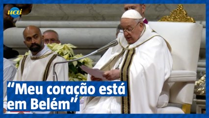 "Meu coração está com as crianças de Belém"