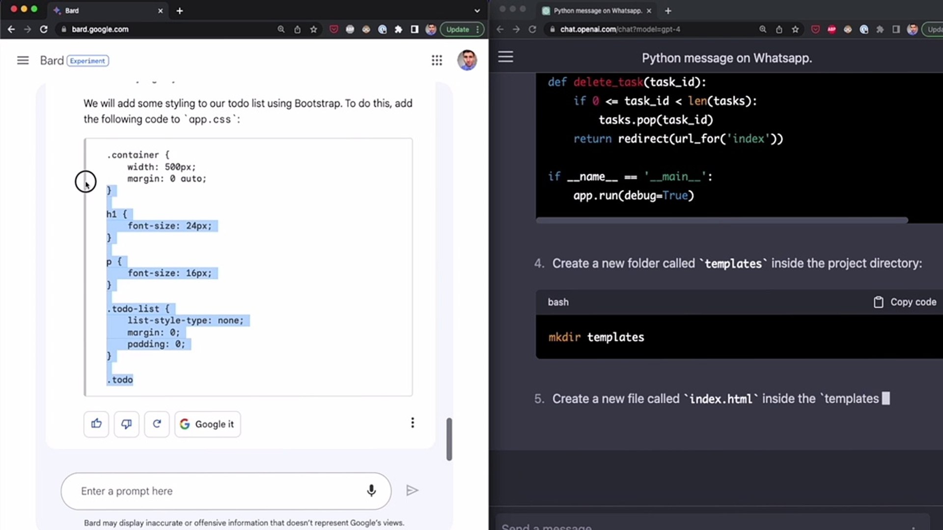 Google Bard vs ChatGPT