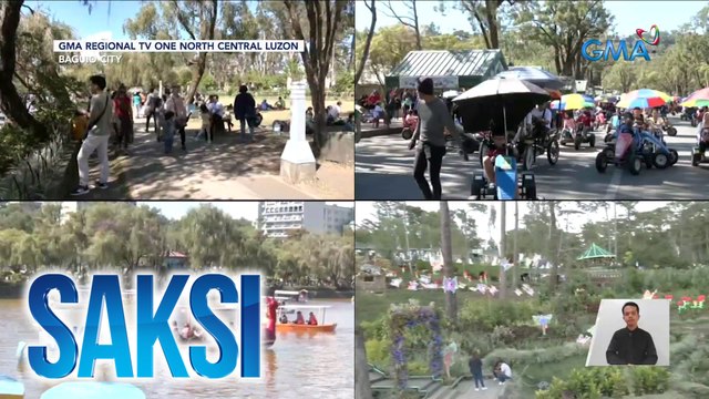 Boating, biking at iba pang aktibidad, bonding ng mga pamilyang bumisita sa Baguio City | Saksi