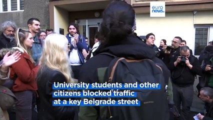 Students block key roads in Belgrade as protests continue