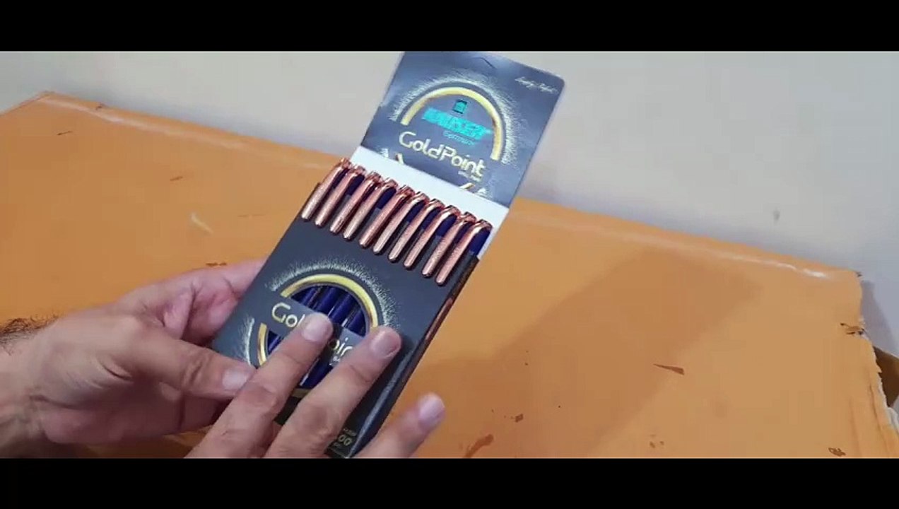 Unboxing and Review of 10rs hauser gold point ball pen for students UPSC, IAS, CAT exams