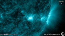 4K Time-Lapse Of Sunspot Crackling With Strong M Flares