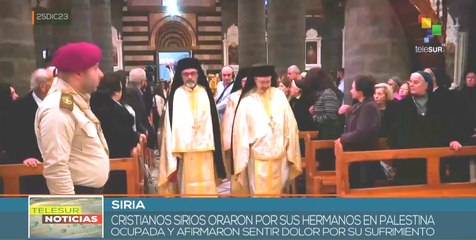 Comunidades cristianas sirias oran por la paz en Palestina