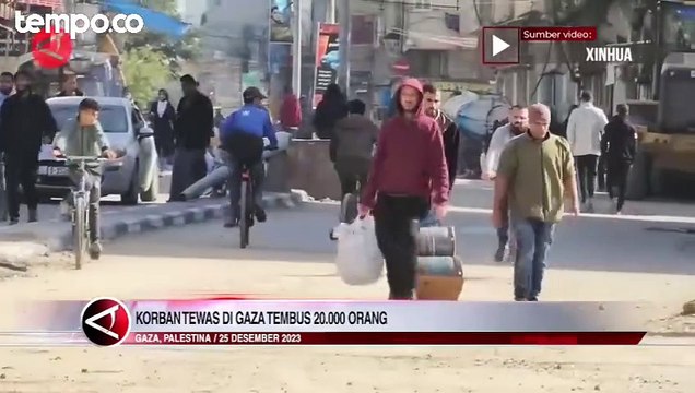 Korban Tewas di Gaza Sejak Operasi Militer Israel Tembus 20.000 Orang