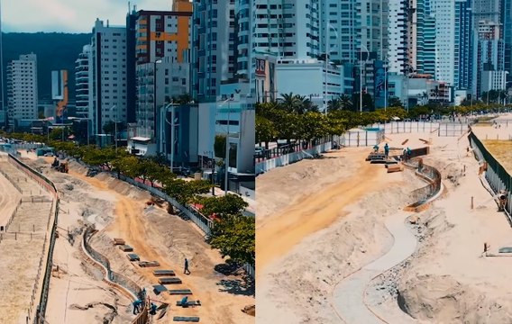 Primeiros contornos da nova orla de Balneário Camboriú