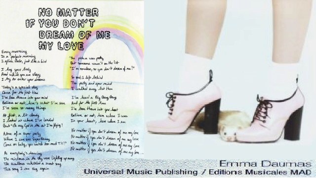 EMMA DAUMAS — No Matter If You Don't Dream Of My Love – Emma Daumas / Emma Daumas | Emma Daumas – Le chemin de la maison