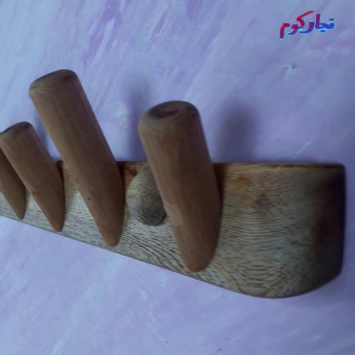Wooden clothes hanger How to make a wooden hanger using a broomstick | شماعة ملابس خشب طريقة عمل شماعة خشب بعصاية المقشه
