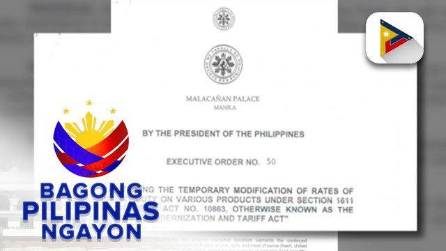 PBBM, pinalawig ang pinababang import duty rates ng bigas, mais, meat products