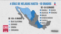 Frente Frío 19 mantendrá heladas en México de hasta -10 grados