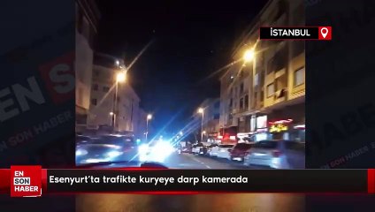 Esenyurt'ta trafikte kuryeye darp kamerada