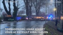 Háztetőket tépett le, falakat döntött le a Gerrit vihar az Egyesült Királyságban