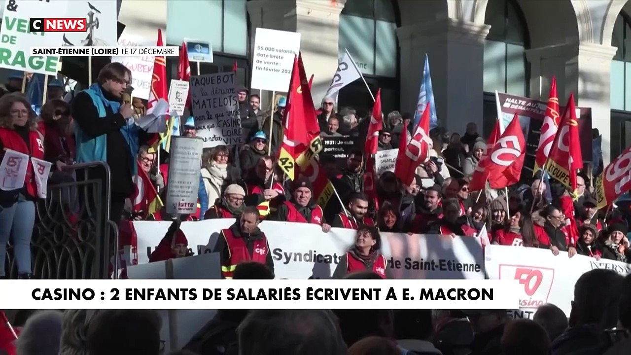 Deux enfants de salariés du groupe d'hypermarchés Casino écrivent une lettre au président Emmanuel Macron: "Sauvez Casino pour nos parents et pour nous !" - Regardez