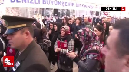 Pençe şehidi Mehmet Serinkan Denizli'de son yolculuğuna uğurlandı