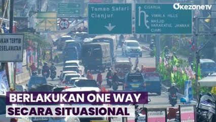 Hari Terakhir Cuti, Polisi Berlakukan One Way secara Situasional di Simpang Gadog