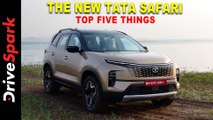 All New TATA SAFARI 2023 | Top Five Things | Promeet Ghosh