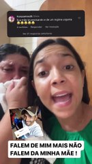 Vitória Souza se revolta com comentário ofensivo sobre a mãe