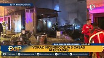 Incendio en SJM: fuego arrasa con cinco viviendas tras celebraciones por Navidad