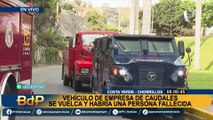 Accidente en Chorrillos: empresa de caudales se vuelca en la Costa Verde