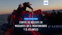 Cientos de migrantes rescatados en las costas de Lampedusa y Canarias