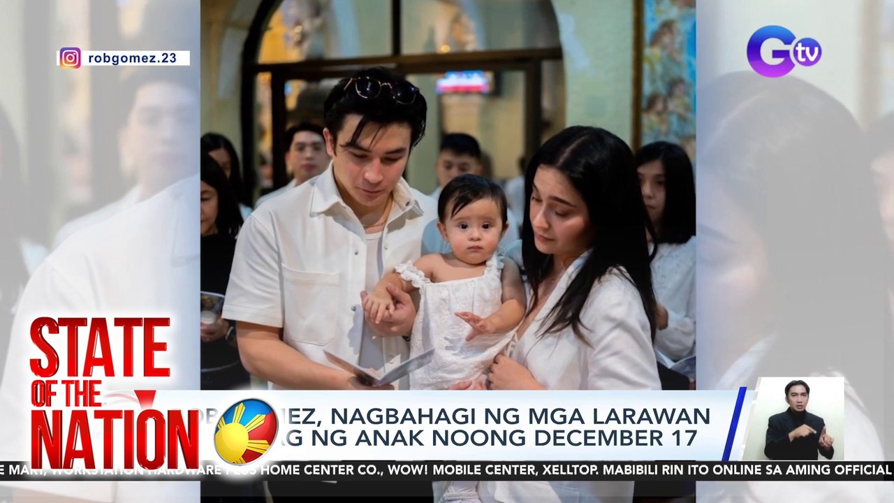 Rob Gomez, nagbahagi ng mga larawan ng binyag ng anak noong December 17 | SONA