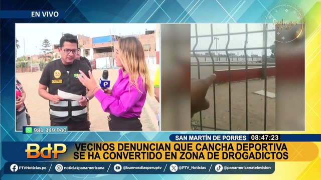 SMP: vecinos denuncian que cancha deportiva se ha convertido en guarida de drogadictos
