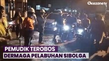 Kehabisan Tiket, Pemudik Nekat Terobos Dermaga Pelabuhan Sibolga