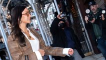 Bella Hadid Went Christmas Shopping in a Very Festive Coat