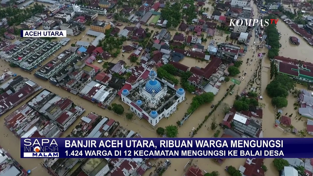 Tanggul Jebol, 12 Kecamatan di Aceh Utara Terendam Banjir dan Ribuan Warga Mengungsi