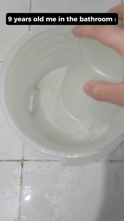 9 years old me in the bathroom :