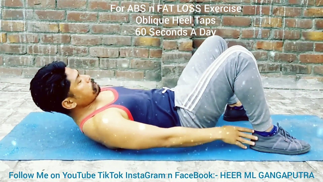 ❌ OBLIQUE HEEL TAPS ✔️ | Best ABS & FAT LOSS Exercise at Home | Info by Heer ML Gangaputra