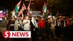 Crowd at US embassy begins 'Kepung Demi Palestin' six-day rally