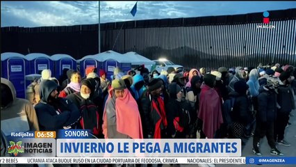 Invierno pega a los migrantes que cruzaron de manera ilegal el muro
