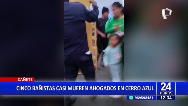 Cañete: bañistas arriesgan sus vidas para salvar a cinco veraneantes que casi se ahogan