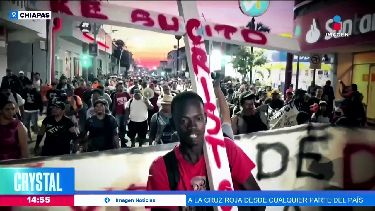 Caravana migrante sale de Tapachula para llegar a Estados Unidos